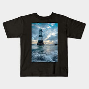 Penmon Lighthouse at dawn Kids T-Shirt